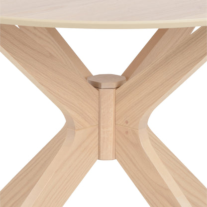 I_Duncan Round Dining Table in White Oak 105x75cm