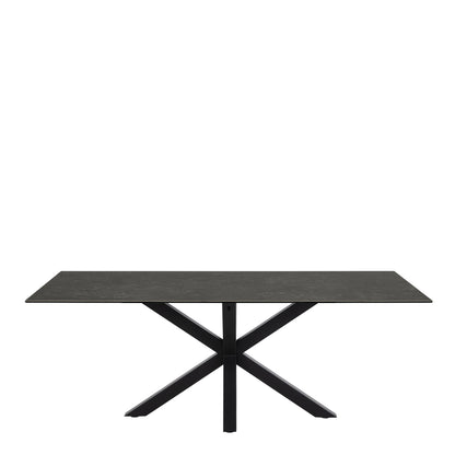 Heaven Dining Table with Ceramic Black Top 200x75.5cm