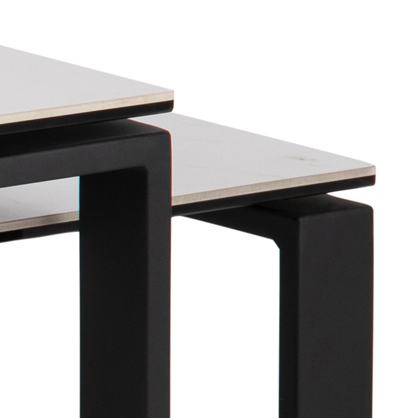 Element Coffee Table Set with White Ceramic Top