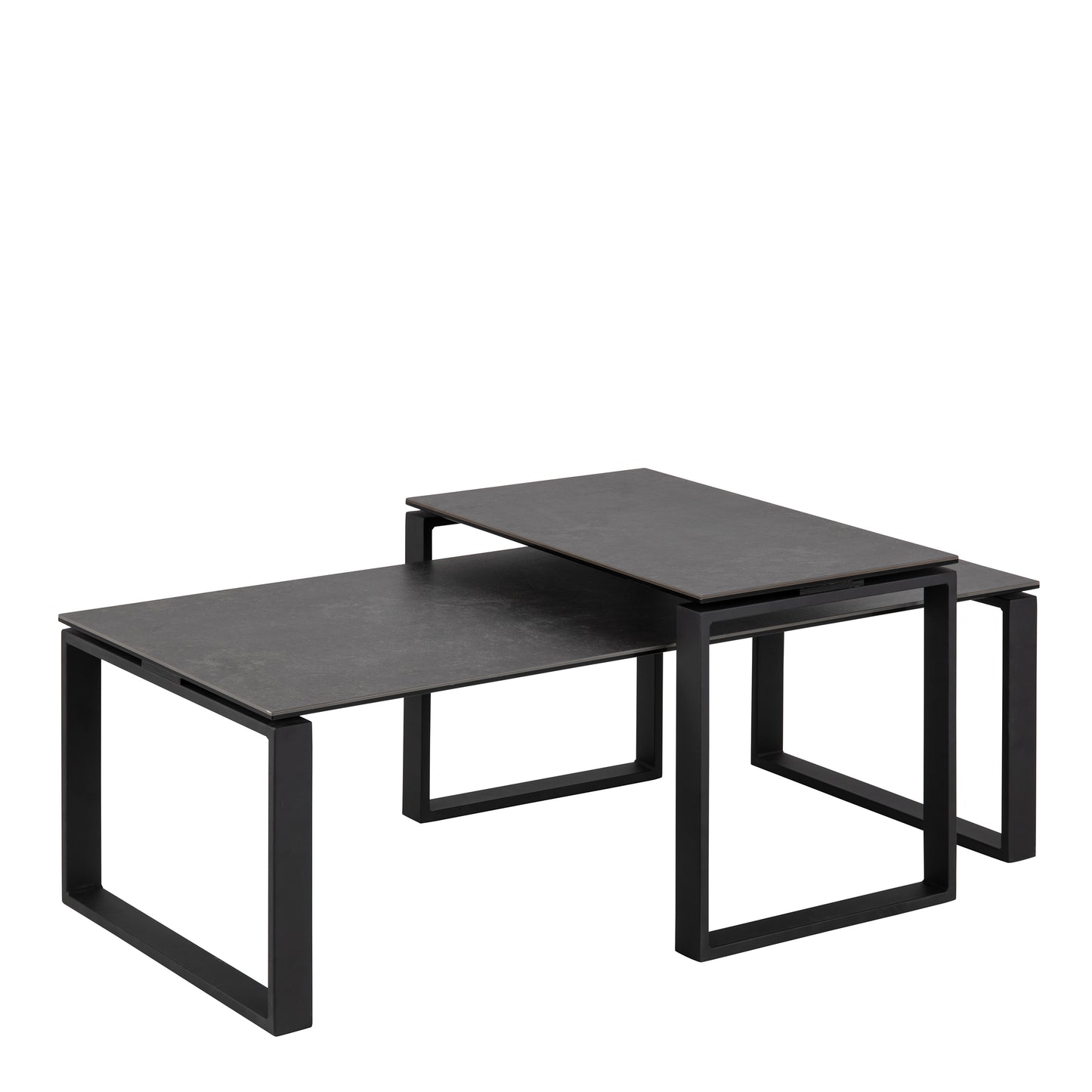 Element Ceramic Coffee Table Set in Black