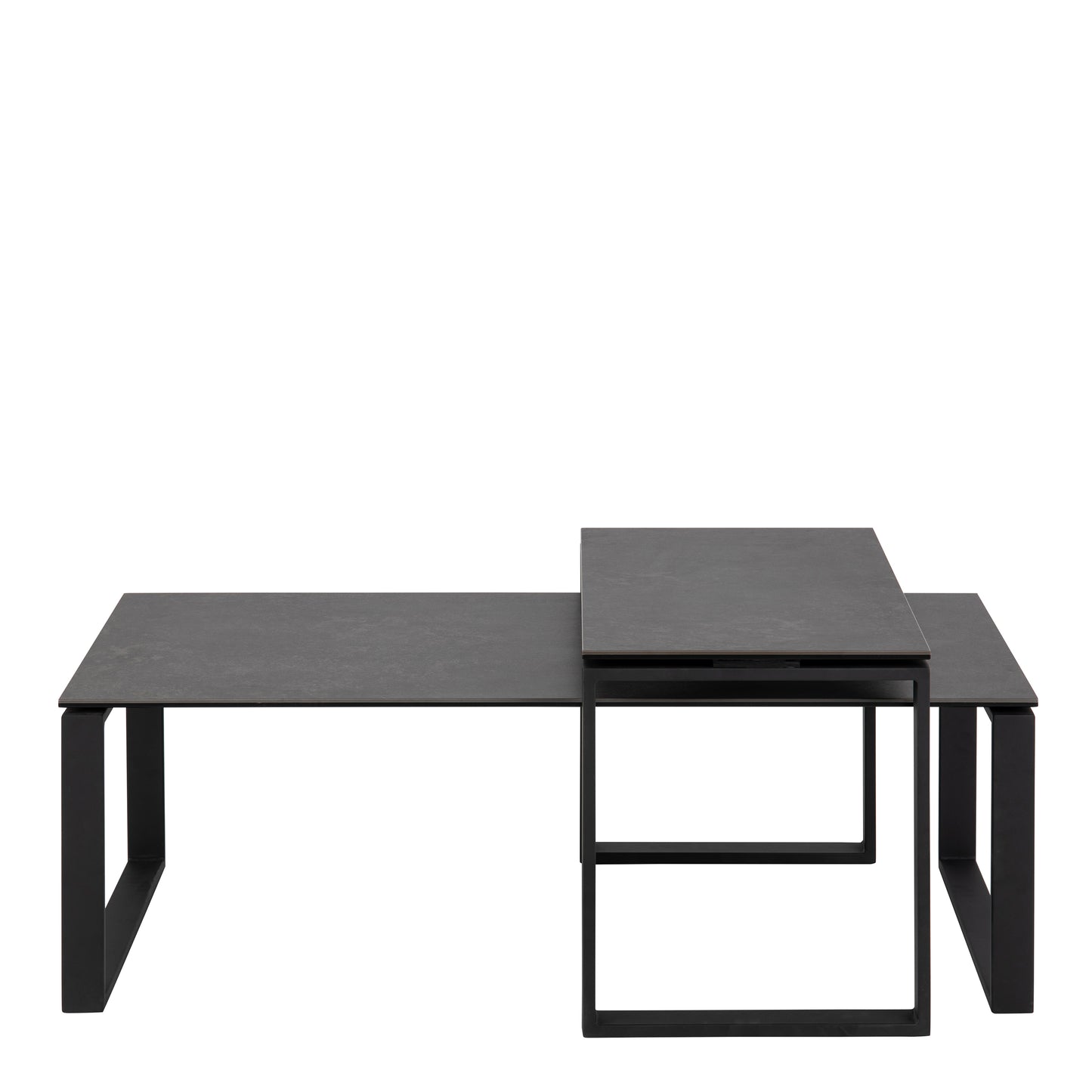 Element Ceramic Coffee Table Set in Black
