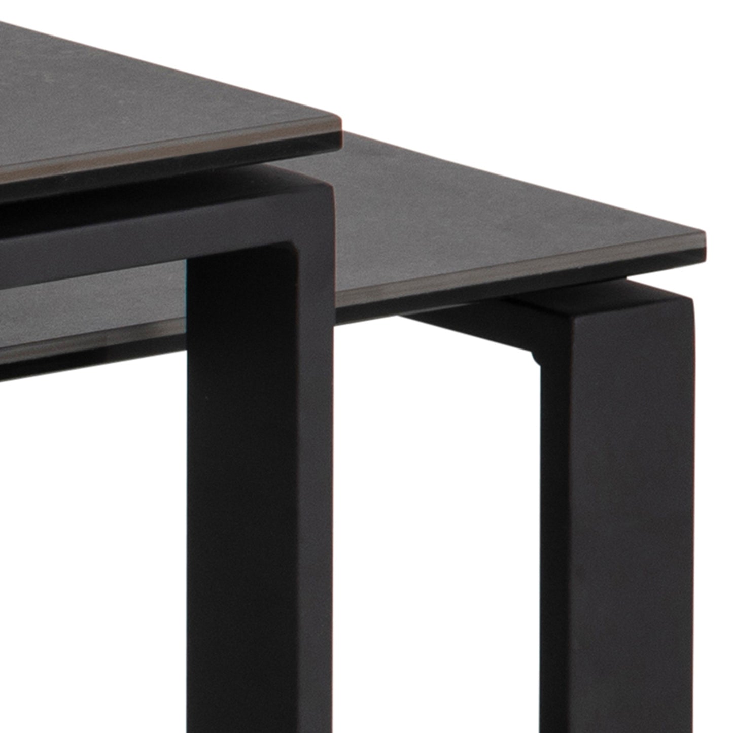 Element Ceramic Coffee Table Set in Black