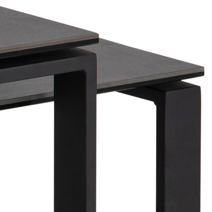 Element Ceramic Coffee Table Set in Black
