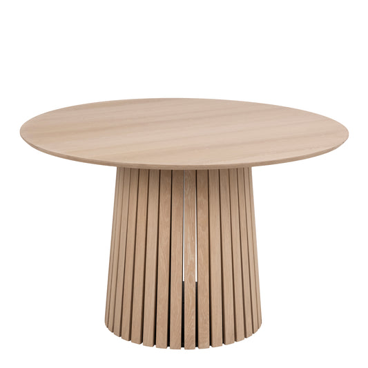Christo Round Dining Table in White Oak 120x75cm