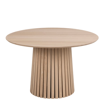 Corven Round Dining Table in White Oak 120x75cm