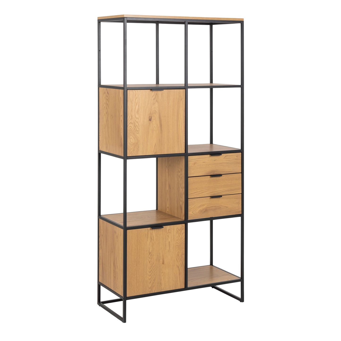 Wooden shelf with metal frame 