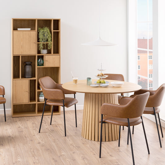 Christo Round Dining Table in Oak 120x75cm