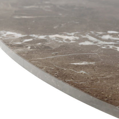 Meridian Dining Table with Brown Polished Marble Top