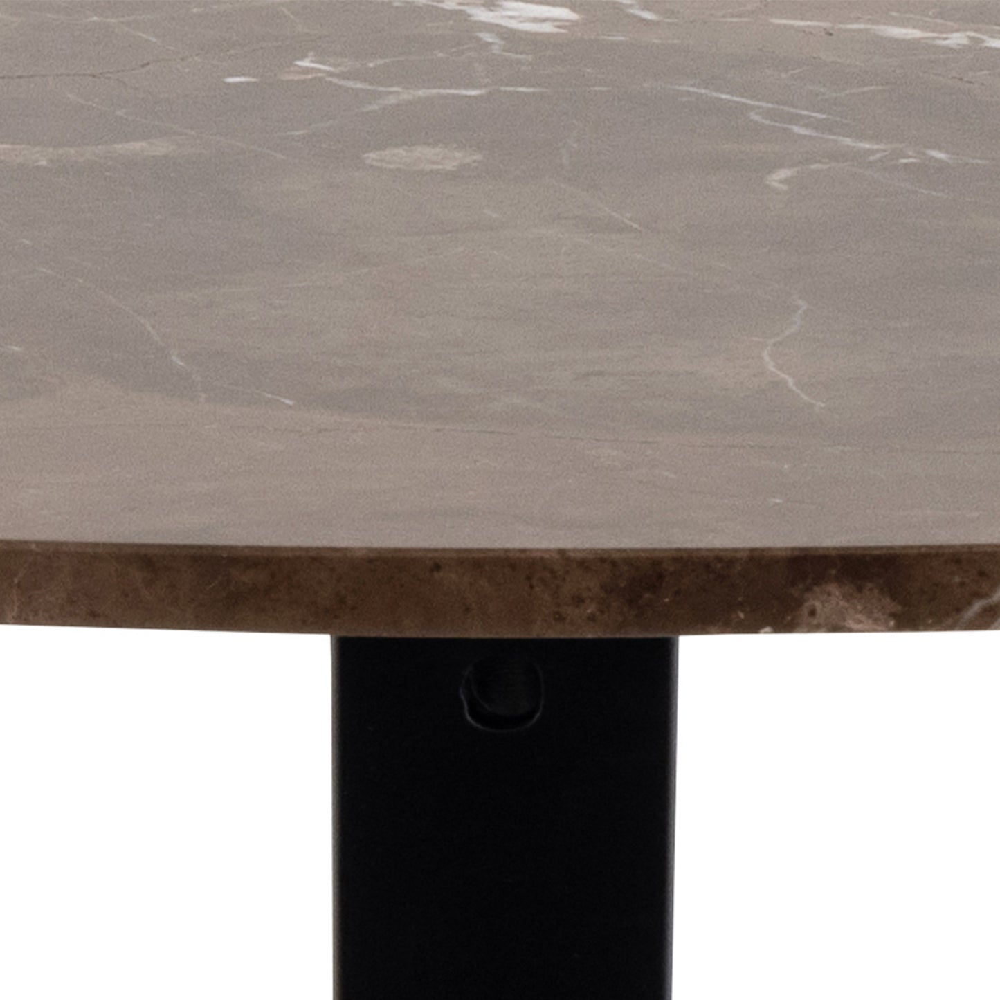 Meridian Dining Table with Brown Polished Marble Top