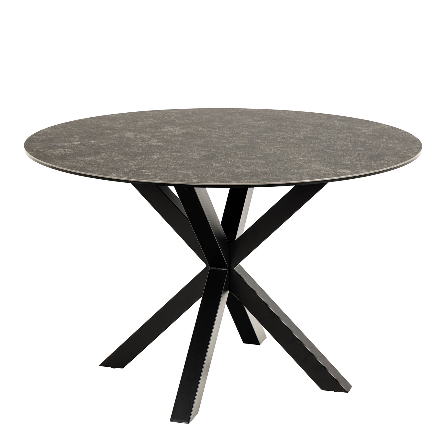 Meridian Round Dining Table with Ceramic Black Top