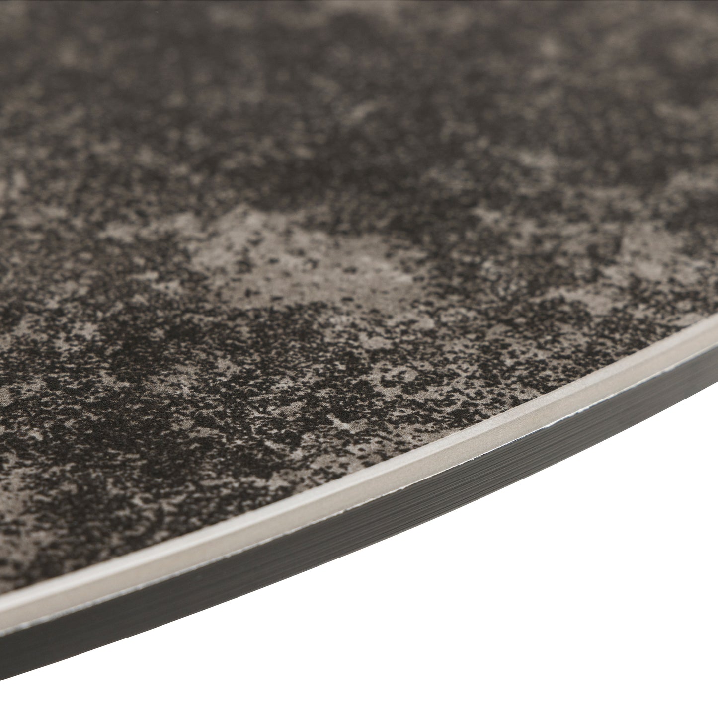 Meridian Round Dining Table with Ceramic Black Top