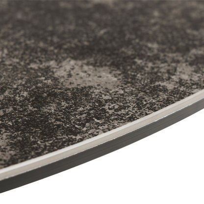 Meridian Round Dining Table with Ceramic Black Top