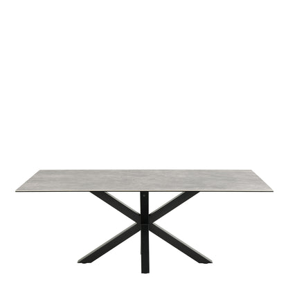 Meridian Dining Table with Ceramic Grey Top 200x100cm