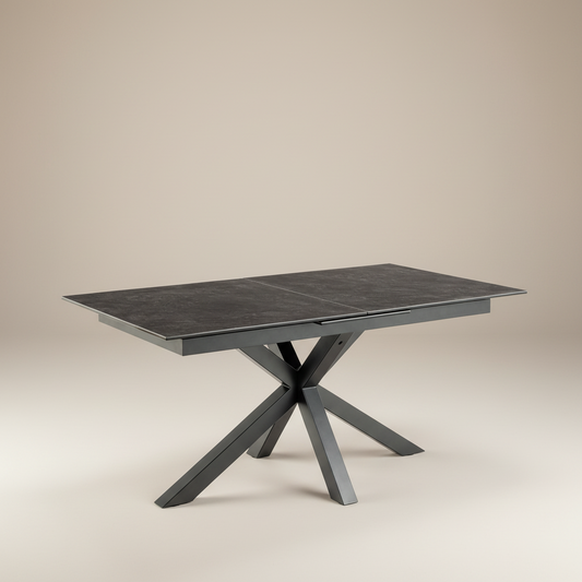 Meridian Extendable Dining Table with Ceramic Black Top 168–210cm