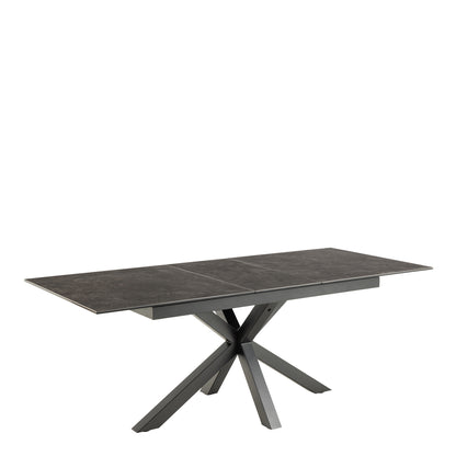 Meridian Extendable Dining Table with Ceramic Black Top 168–210cm