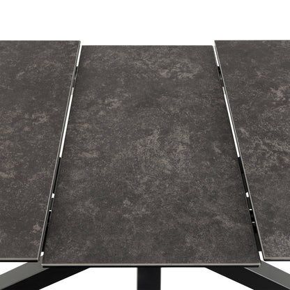 Meridian Extendable Dining Table with Ceramic Black Top 168–210cm