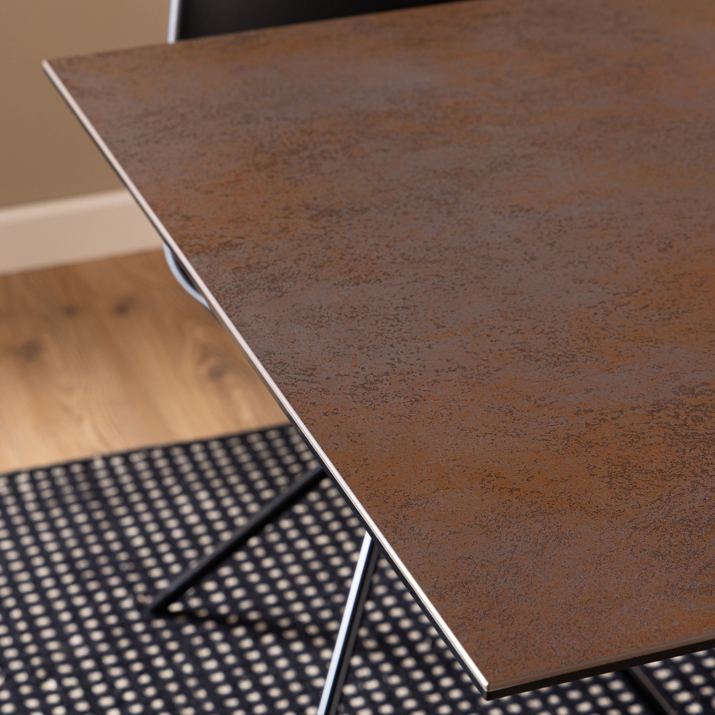 Meridian Dining Table with Ceramic Rusty Top 200x100cm