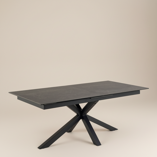 Meridian Extendable Dining Table with Ceramic Black Top 200–240cm