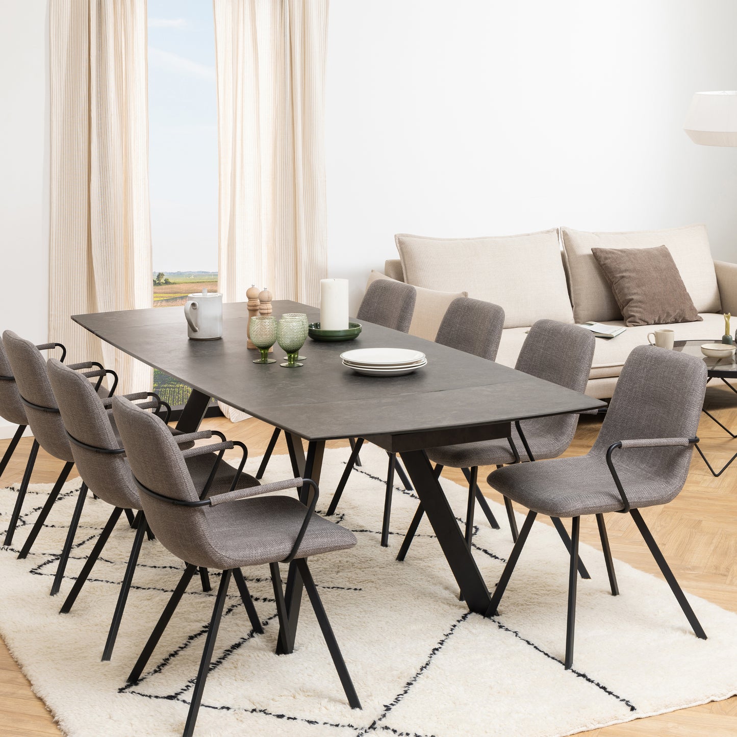 Axell Ceramic Extendable Dining Table