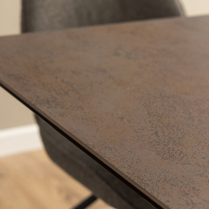 Meridian Extendable Dining Table with Ceramic Rusty Top 200–240cm