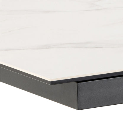 Heaven Extendable Dining Table with Ceramic White Top 168–210cm