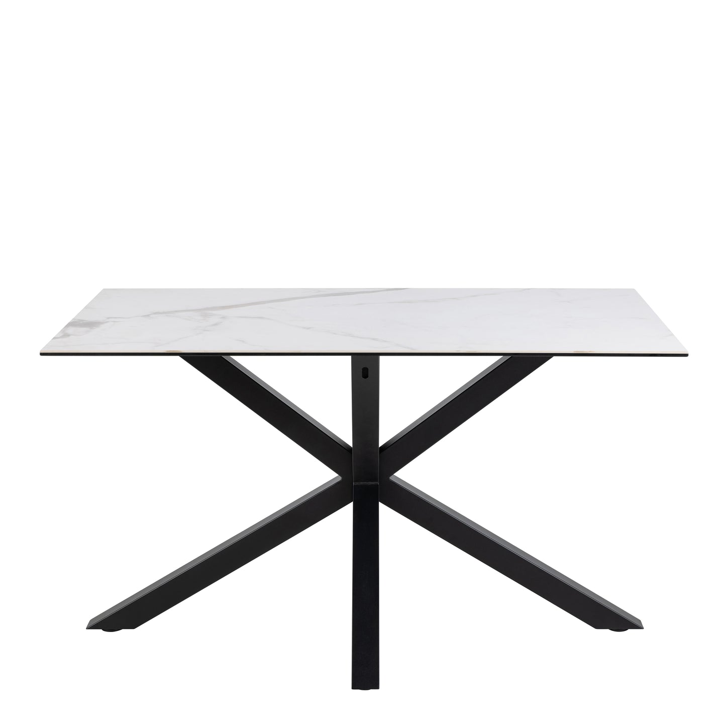Meridian Dining Table with Ceramic White Top 135x80cm
