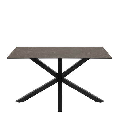 Meridian Dining Table with Ceramic Black Top 135x80cm