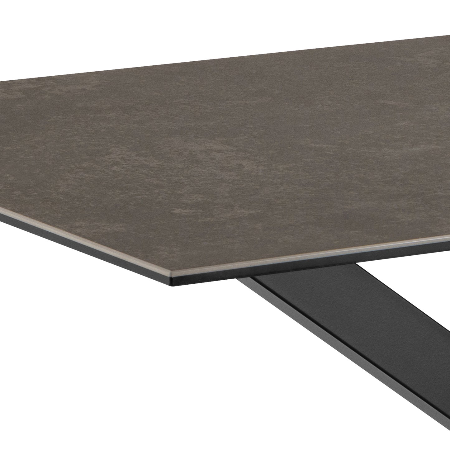 Meridian Dining Table with Ceramic Black Top 135x80cm