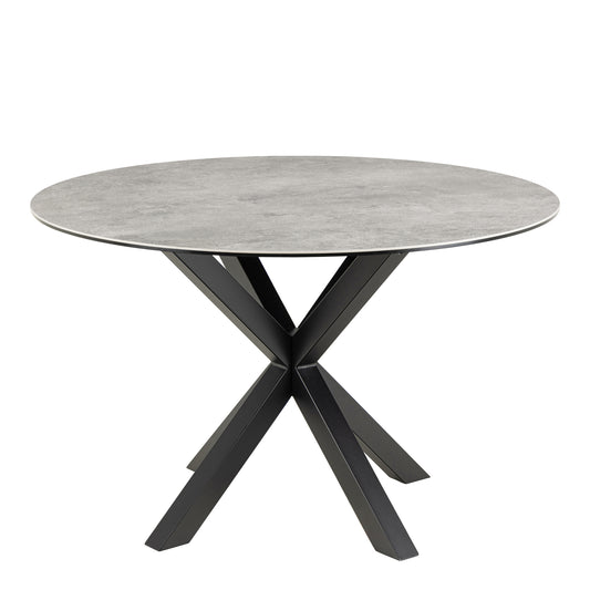 Meridian Round Dining Table with Ceramic Grey Top