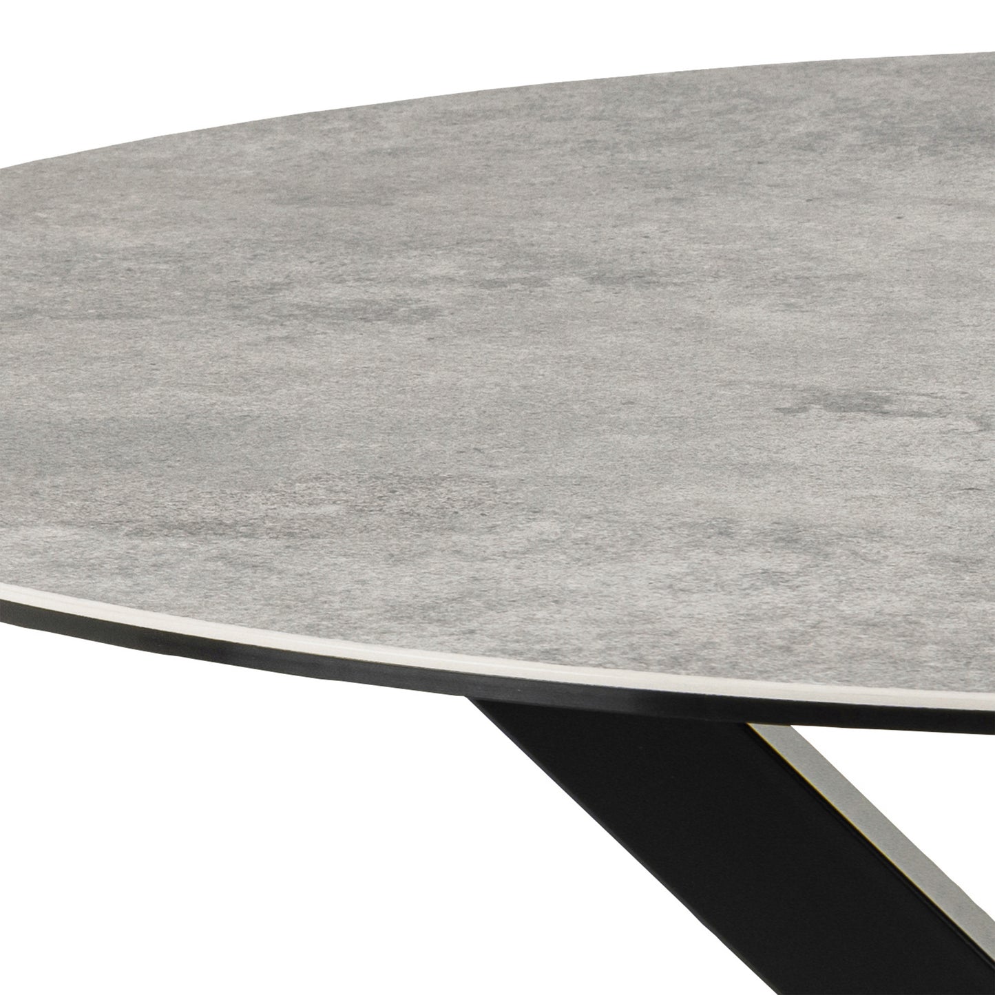 Meridian Round Dining Table with Ceramic Grey Top