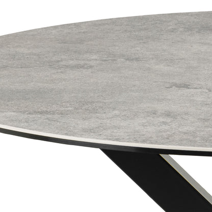 Meridian Round Dining Table with Ceramic Grey Top