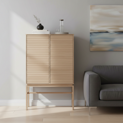 Linea Cabinet with 2 Doors and 4 Shelves