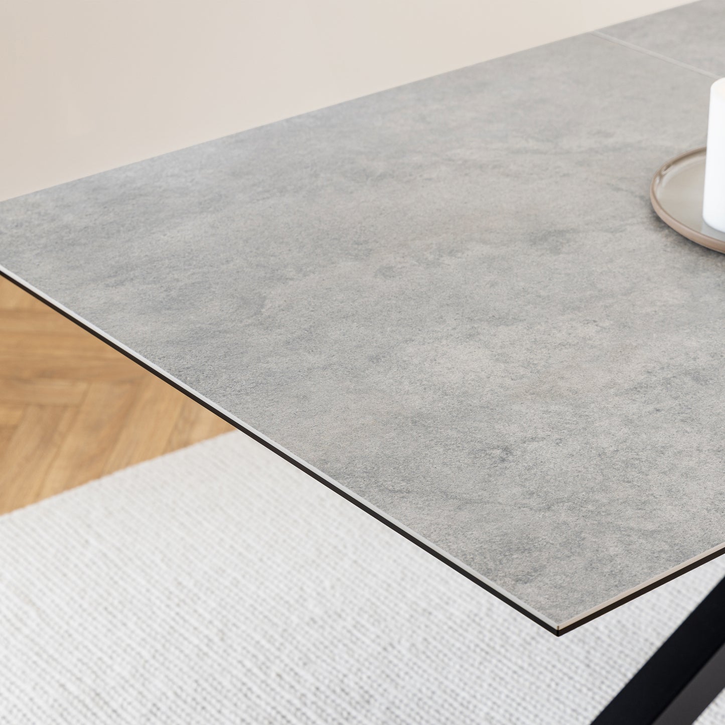 Meridian Extendable Dining Table with Ceramic Grey Top 200–240cm