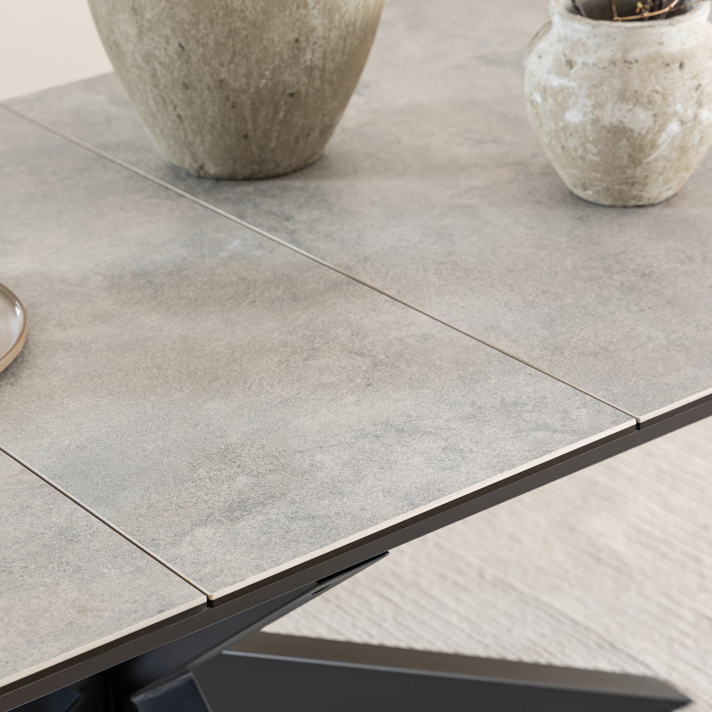 Meridian Extendable Dining Table with Ceramic Grey Top 200–240cm