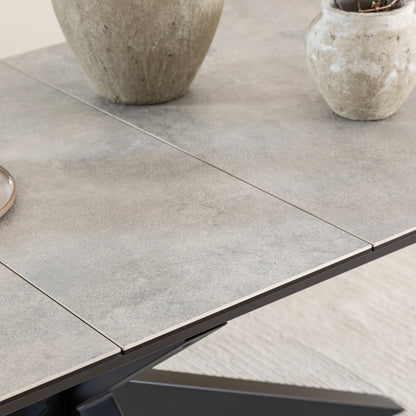 Meridian Extendable Dining Table with Ceramic Grey Top 200–240cm
