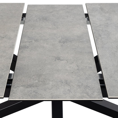 Meridian Extendable Dining Table with Ceramic Grey Top 200–240cm