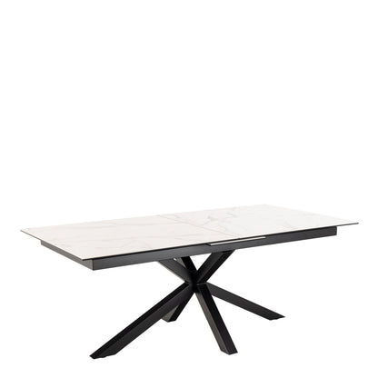Meridian Extendable Dining Table with Ceramic White Top 200-240cm