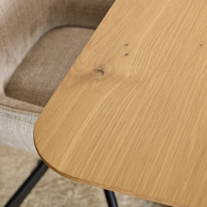 Varek Dining Table in Matt Oak