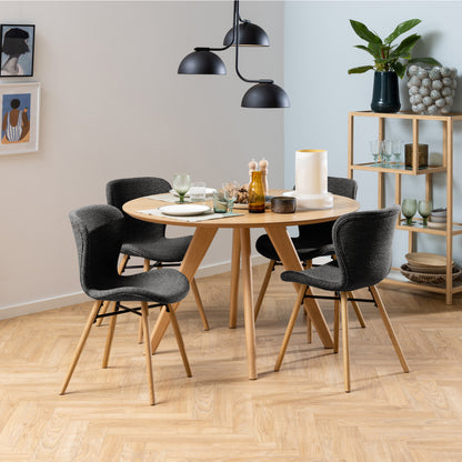 Kenton Dining Table Set For 4, Ø 100 cm