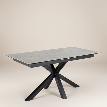 Meridian Extendable Dining Table with Ceramic Grey Top 168–210cm