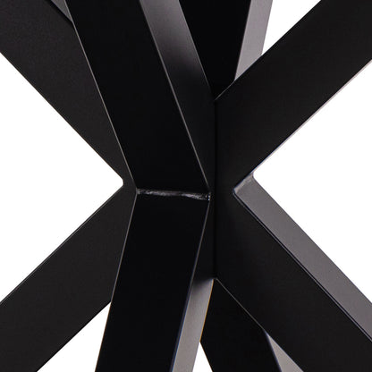 Meridian Round Dining Table with Ceramic Rusty Brown Top