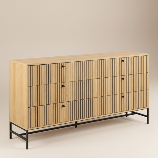 Oslo Wide Chest of 6 Drawers