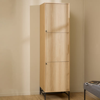 Albany Wardrobe 2 Doors in Oak/Black Legs