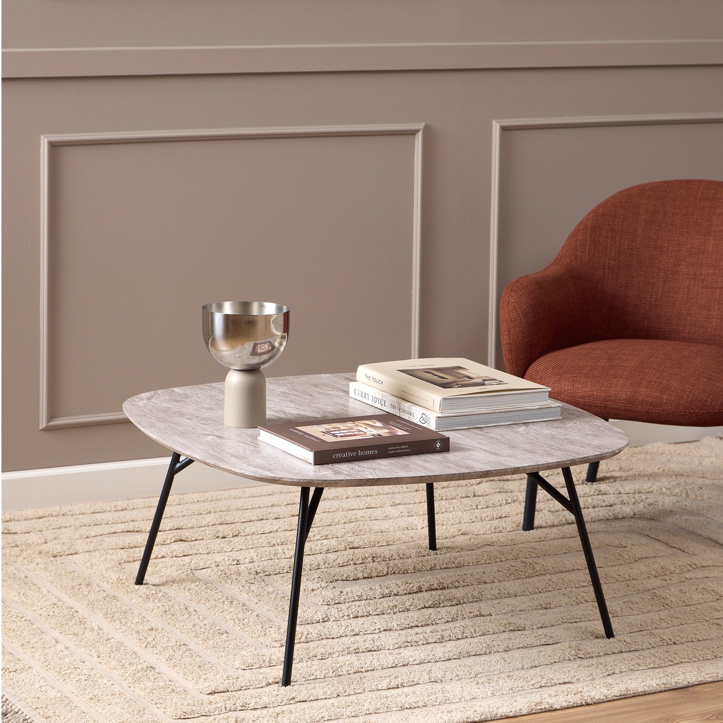 Ardell Coffee Table in Grey Marble Effect