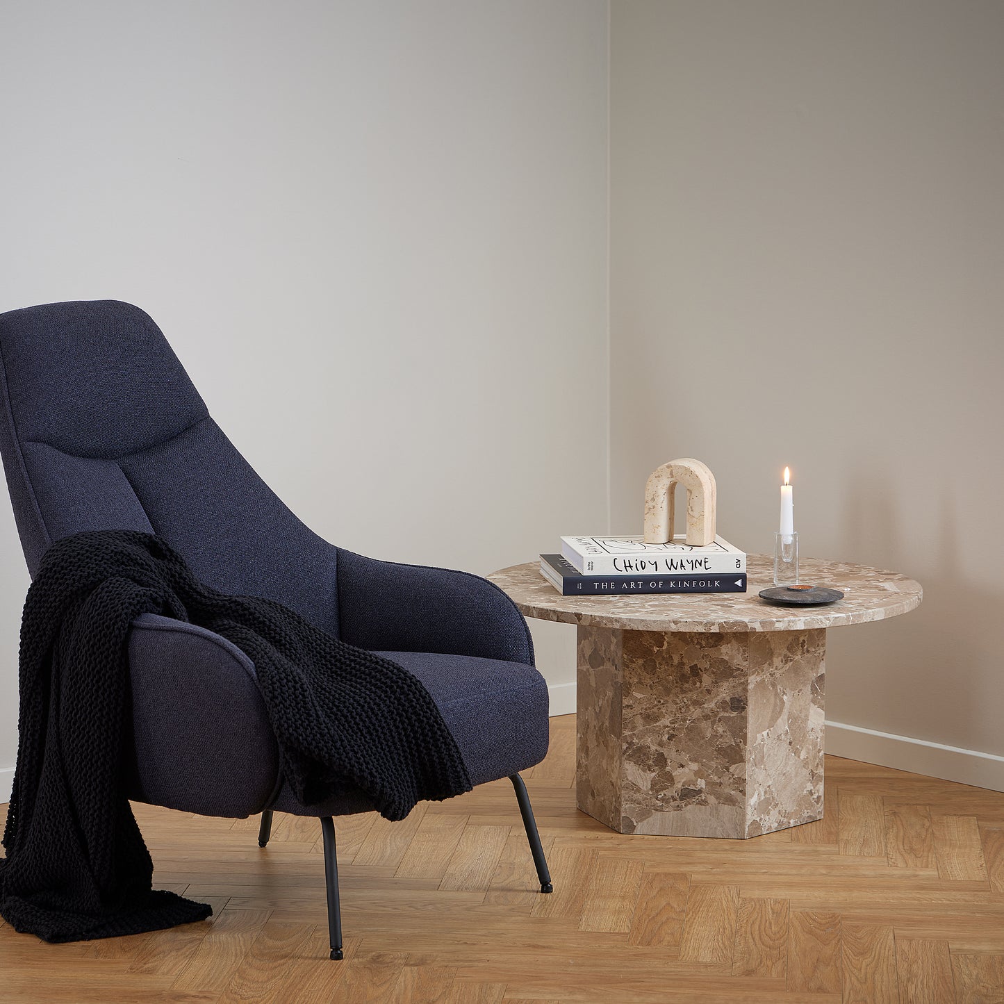 Portara Marble Round Coffee Table