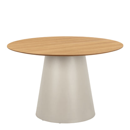 Soli Round Dining Table in Oak/Grey