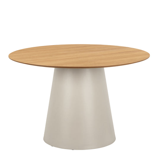 Soli Round Dining Table in Oak/Grey