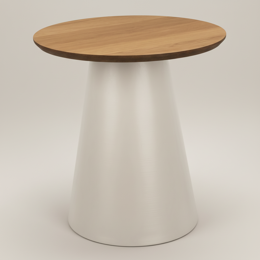 Soli Round Coffee Table in Oak/Grey 45x48cm
