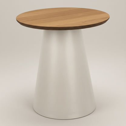 Soli Round Coffee Table in Oak/Grey 45x48cm