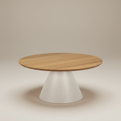 Soli Round Coffee Table in Oak/Grey 85x40cm